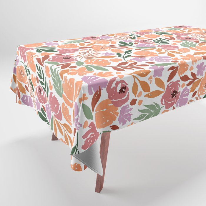 Simple colorful floral CWP Tablecloth Gallery Image 1