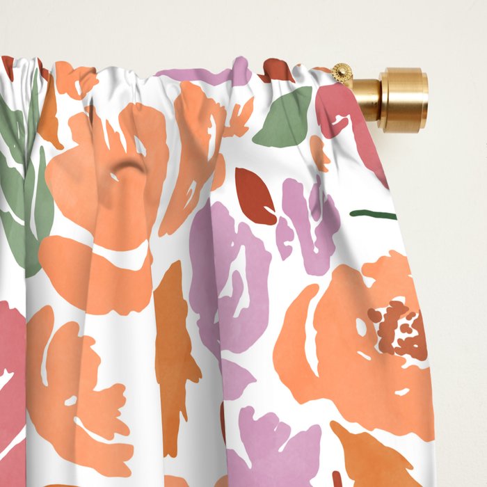 Simple colorful floral CWP Window Curtain Gallery Image 2