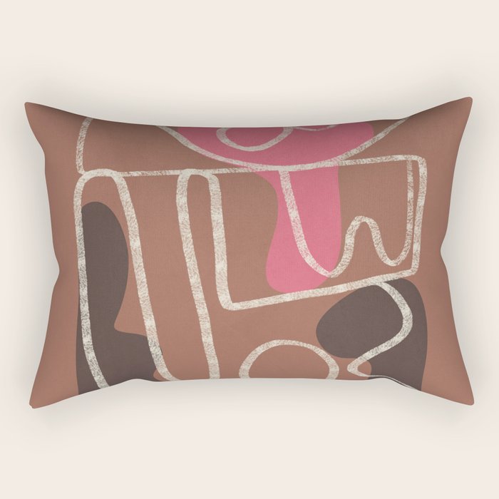 Organic Minimalist Layers 1 Rectangular Pillow Gallery Image 1