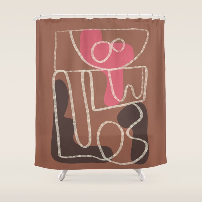 Organic Minimalist Layers 1 Shower Curtain Gallery Image 1