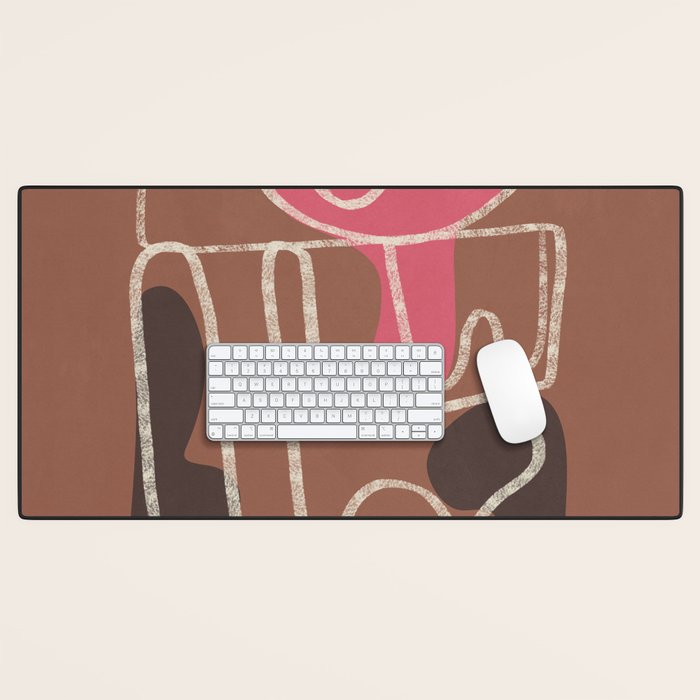 Organic Minimalist Layers 1 Desk Mat Gallery Image 1