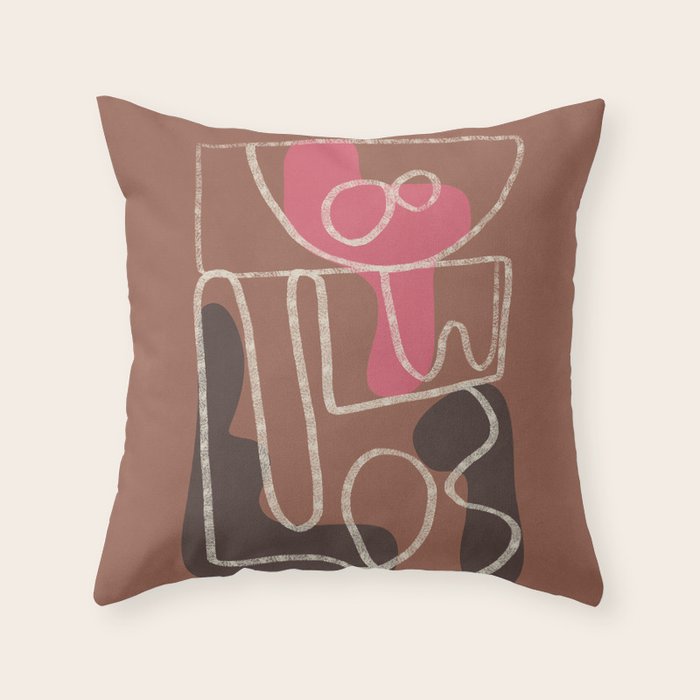 Organic Minimalist Layers 1 Throw Pillow Gallery Image 6