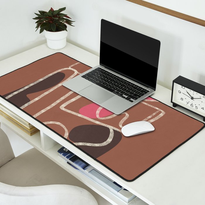 Organic Minimalist Layers 1 Desk Mat Gallery Image 2