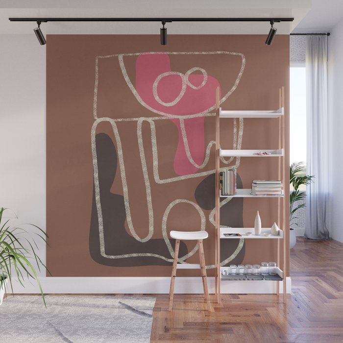 Organic Minimalist Layers 1 Wall Mural Gallery Image 1