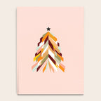 Festive Retro Christmas Tree on Peach Fuzz Notebook Gallery Image 4