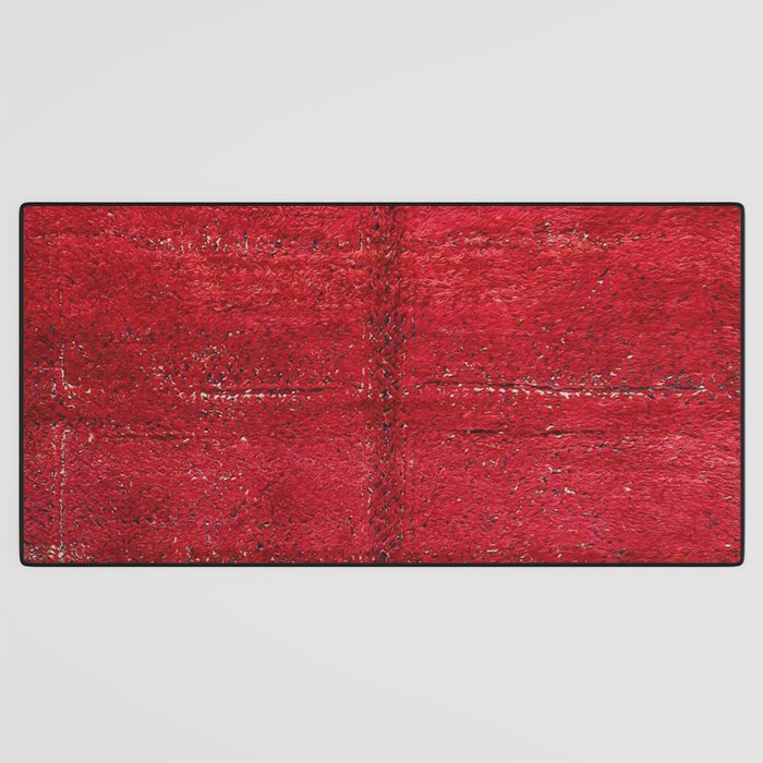 Brilliant Red Antique Moroccan Rug Print Desk Mat Gallery Image 3