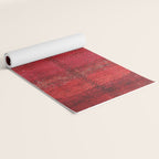 Brilliant Red Antique Moroccan Rug Print Yoga Mat Gallery Image 2