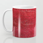 Brilliant Red Antique Moroccan Rug Print Coffee Mug Gallery Image 3