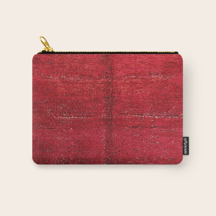 Brilliant Red Antique Moroccan Rug Print Carry All Pouch Gallery Image 1