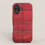 Brilliant Red Antique Moroccan Rug Print iPhone Case Gallery Image 1