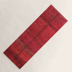 Brilliant Red Antique Moroccan Rug Print Yoga Mat Gallery Image 1