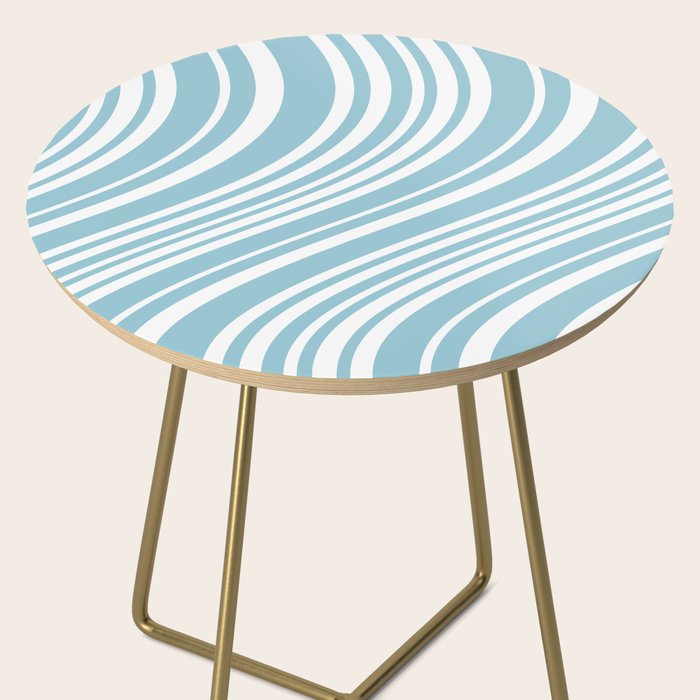 Wavy Stripes XXXV - Sky Blue Side Table Gallery Image 2