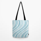 Wavy Stripes XXXV - Sky Blue Tote Bag Gallery Image 2