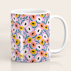 Floral Bliss - Tropical Pink Pattern Coffee Mug Gallery Image 1