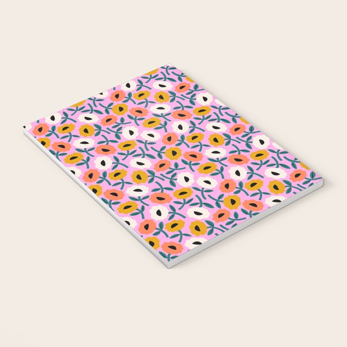 Floral Bliss - Tropical Pink Pattern Notebook Gallery Image 3