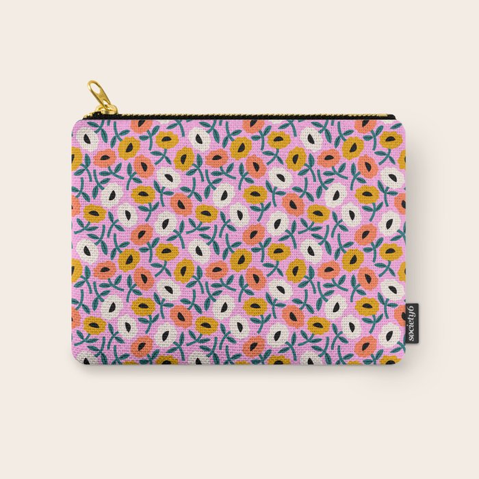 Floral Bliss - Tropical Pink Pattern Carry All Pouch Gallery Image 1