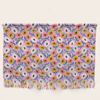 Floral Bliss - Tropical Pink Pattern Wall Hanging Gallery Image 1