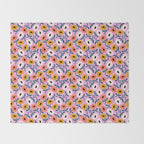 Floral Bliss - Tropical Pink Pattern Throw Blanket Gallery Image 2