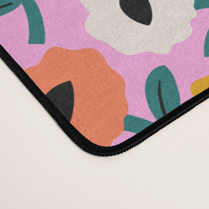 Floral Bliss - Tropical Pink Pattern Desk Mat Gallery Image 4