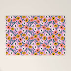 Floral Bliss - Tropical Pink Pattern Welcome Mat Gallery Image 1