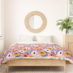 Floral Bliss - Tropical Pink Pattern Duvet Cover Gallery Image 3