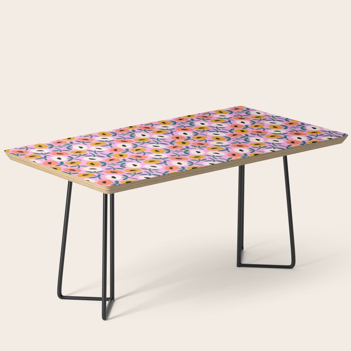 Floral Bliss - Tropical Pink Pattern Coffee Table Gallery Image 1