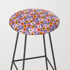 Floral Bliss - Tropical Pink Pattern Stool Gallery Image 2
