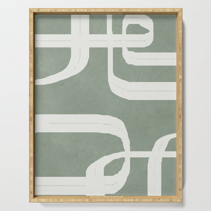 Abstract Lines II Serving Tray Gallery Image 1