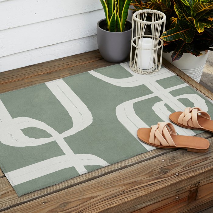 Abstract Lines II Outdoor Rug Gallery Image 2