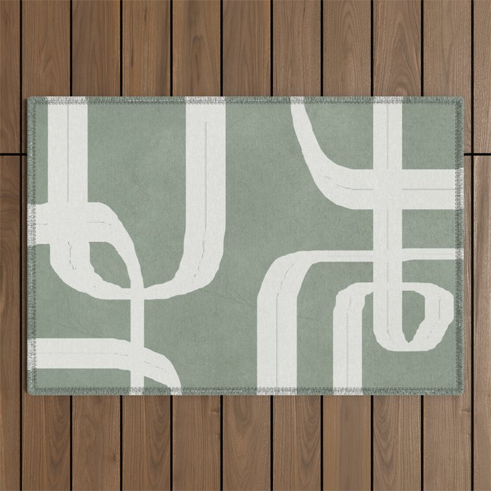 Abstract Lines II Outdoor Rug Gallery Image 1