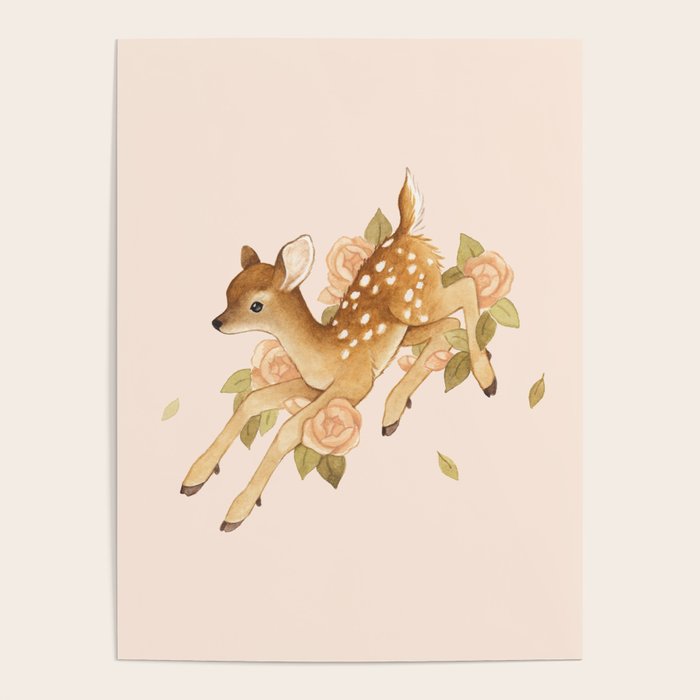 Hopping Fawn Poster Gallery Image 1