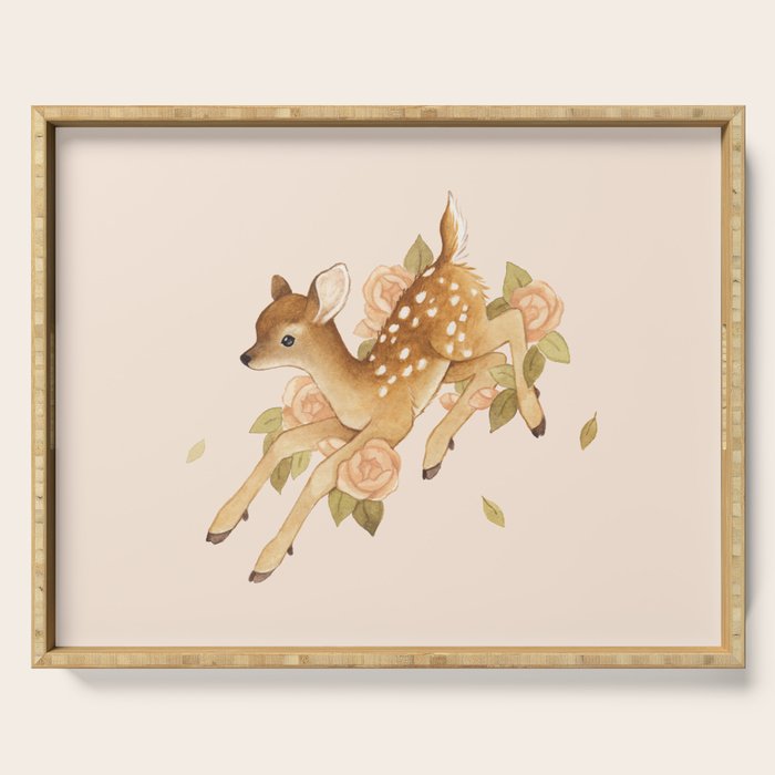 Hopping Fawn Serving Tray Gallery Image 1