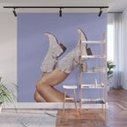 These Boots - Glitter Very Peri Periwinkle Wall Mural Gallery Image 1