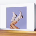 These Boots - Glitter Very Peri Periwinkle Wall Mural Gallery Image 2