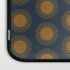 Boho Summer Sun Pattern VII Navy Blue Burnt Orange Laptop Sleeve Gallery Image 3