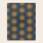 Boho Summer Sun Pattern VII Navy Blue Burnt Orange Notebook Gallery Image 4