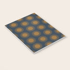 Boho Summer Sun Pattern VII Navy Blue Burnt Orange Notebook Gallery Image 3