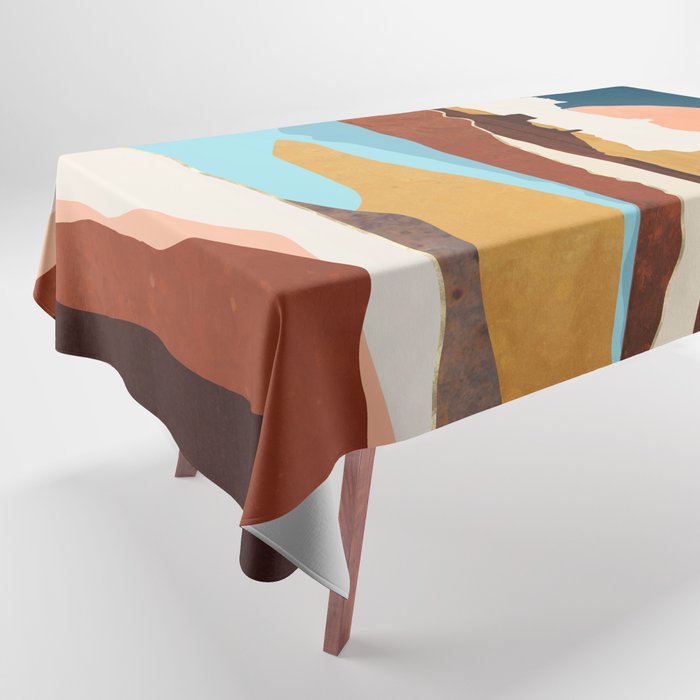 Desert Moon Lake Tablecloth Gallery Image 1