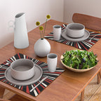 Bold Retro Sun Red Black Cream Placemat Gallery Image 2