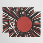 Bold Retro Sun Red Black Cream Placemat Gallery Image 1