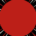 Bold Retro Sun Red Black Cream Coffee Mug Gallery Image 2