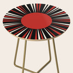 Bold Retro Sun Red Black Cream Side Table Gallery Image 2