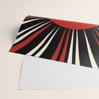 Bold Retro Sun Red Black Cream Wrapping Paper Gallery Image 2
