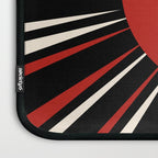Bold Retro Sun Red Black Cream Laptop Sleeve Gallery Image 3
