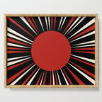 Bold Retro Sun Red Black Cream Serving Tray Gallery Image 1