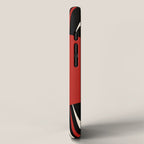 Bold Retro Sun Red Black Cream iPhone Case Gallery Image 2