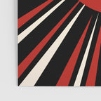 Bold Retro Sun Red Black Cream Poster Gallery Image 3