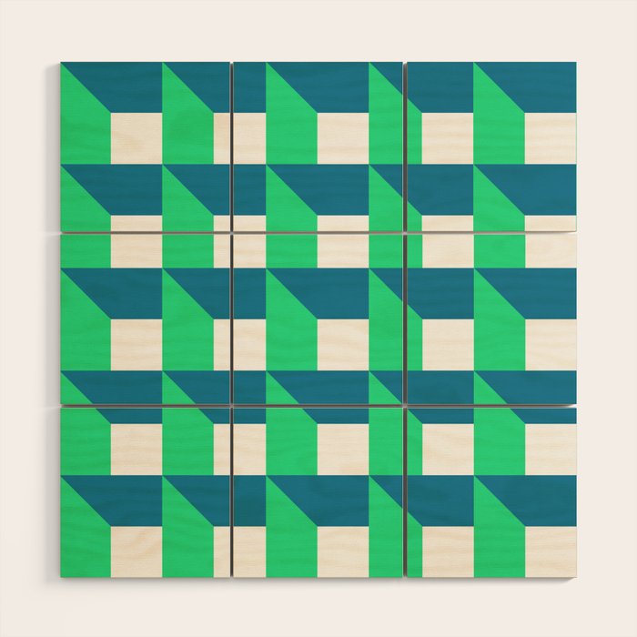 Modern Geometric 52 Wood Wall Art Gallery Image 1
