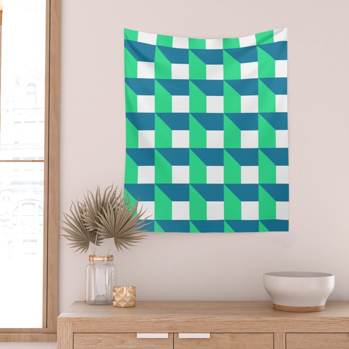 Modern Geometric 52 Wall Tapestry Gallery Image 2