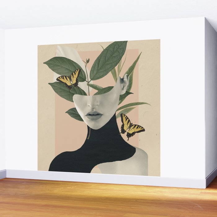 woman portrait /collage2 Wall Mural Gallery Image 2